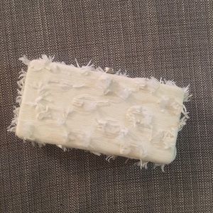 Dl l bleu white clutch evening bridal wedding